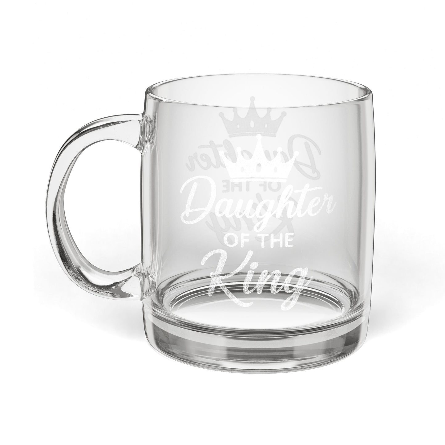God’s Princess™ - Glass Coffee Mug, 12.25oz (Engraving)