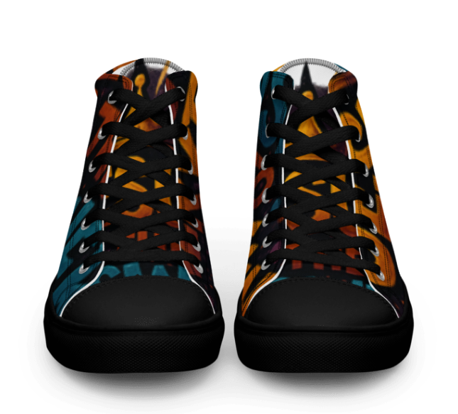 God’s Princess™ - Women’s Jesus is the answer to everything high top canvas shoes. Black soles