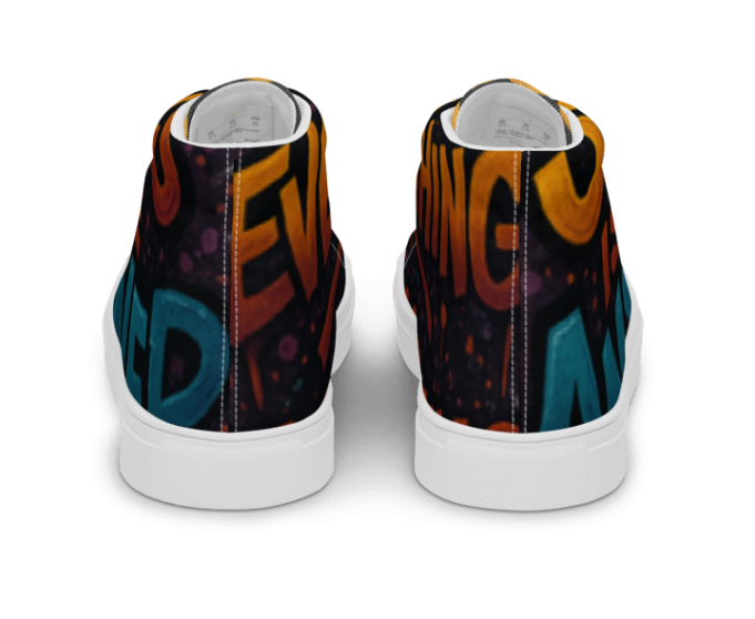 God’s Princess™ - Women’s Jesus is the answer to everything high top canvas shoes. White soles